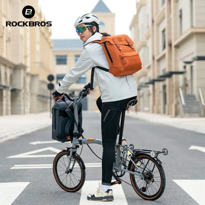 ROCKBROS Vintage Folding Bike Backpack for Cycling