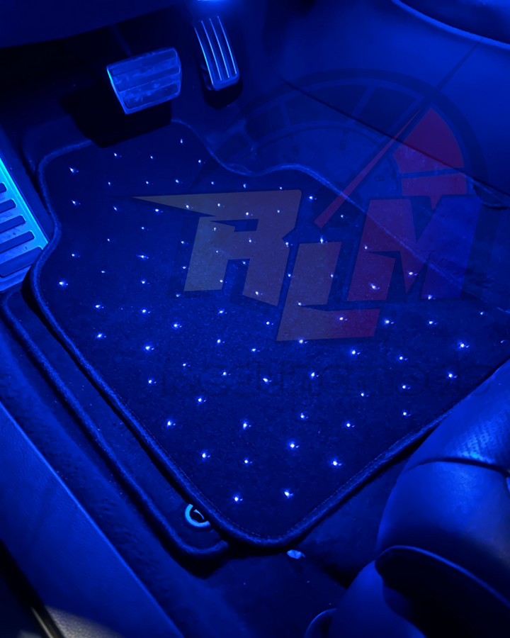 Starlight Fiber Optic Car Floor Mats | LED Galaxy Floor Mat Set