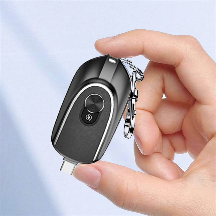 2-in-1 Mini Keychain Power Bank – 1200mAh Portable Charger
