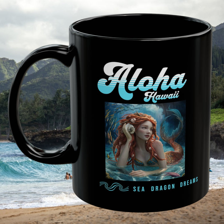 Aloha Hawaii Black Mug – 11oz & 15oz Island Gift