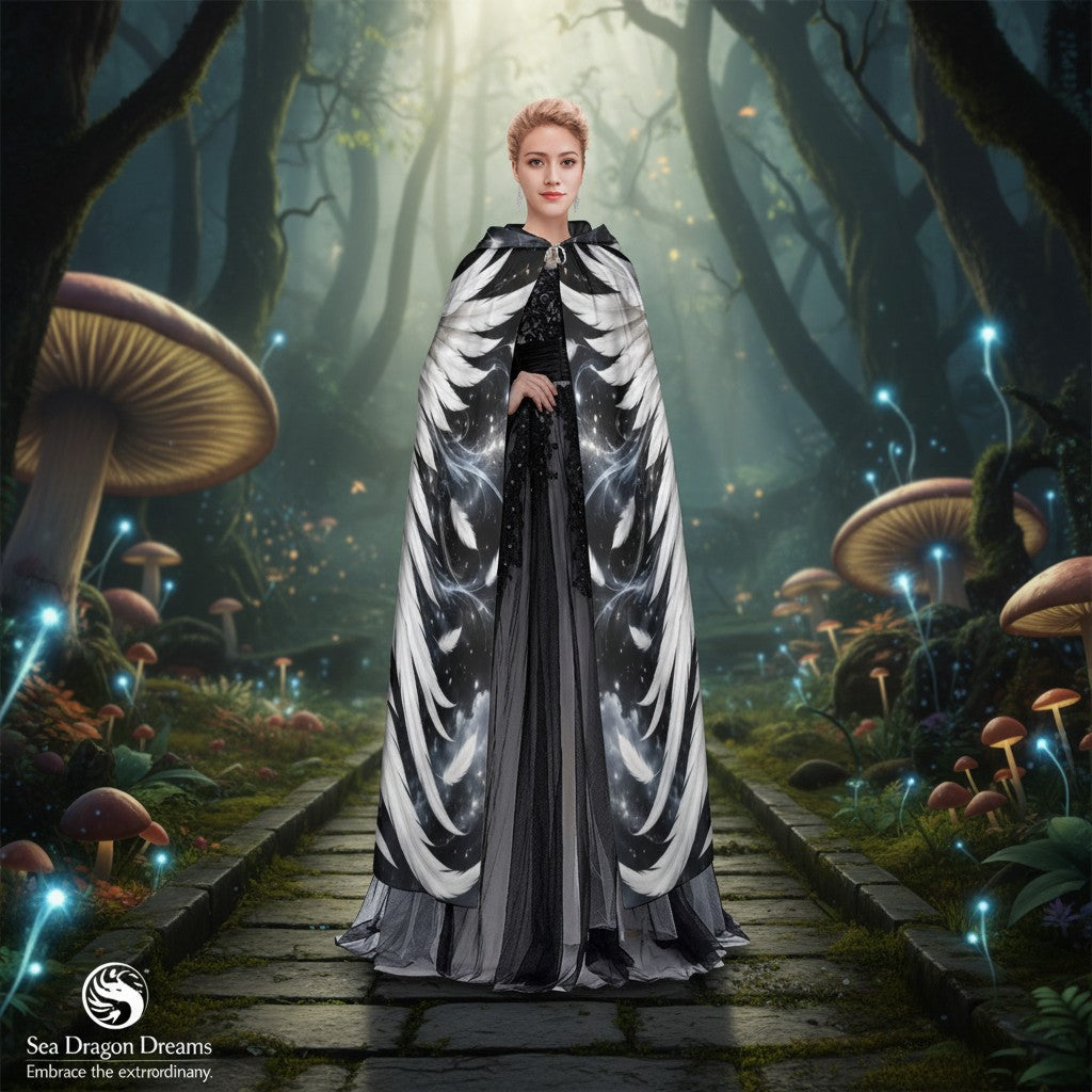Angel Wings Unisex Hooded Cloak – Celestial Fantasy Cape