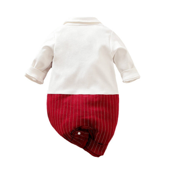 Baby Boy Long-Sleeve Romper for Fall