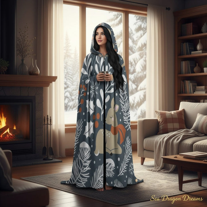 Enchanted Forest Unisex Hooded Cloak – Microfiber