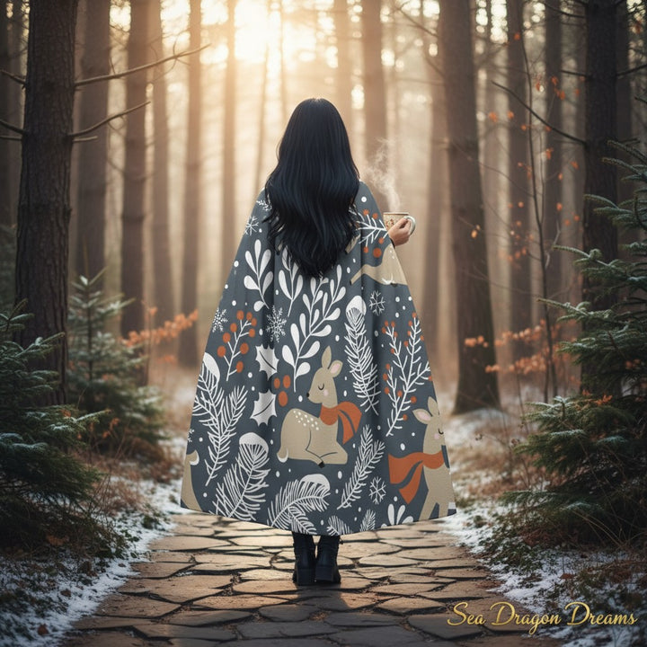 Enchanted Forest Unisex Hooded Cloak – Microfiber
