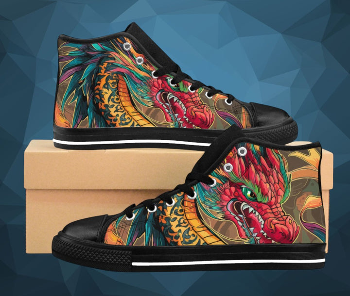 Men's Classic Sneakers - Fire Dragon