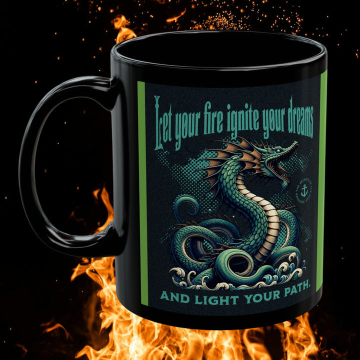Black Mug (11oz, 15oz) - Dragon Light