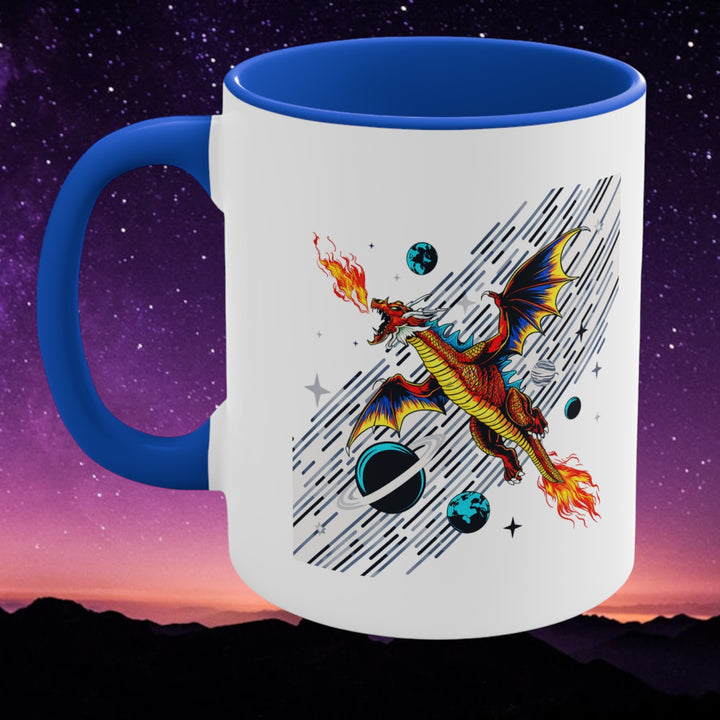 Galaxy Dragon Power 11oz Accent Mug – Fantasy Gift