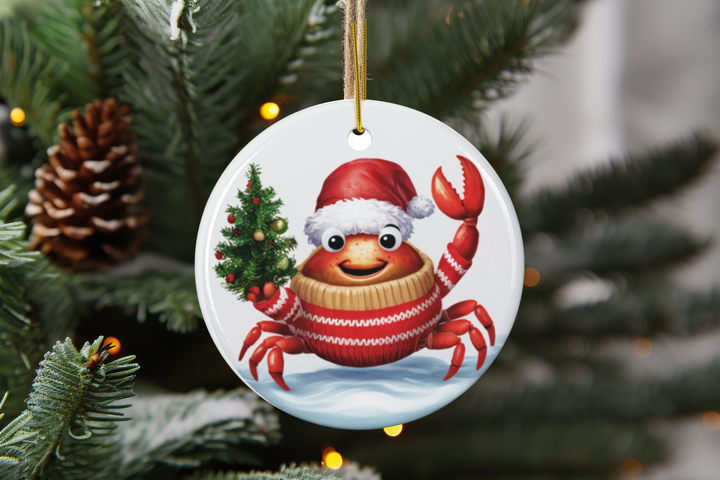 Ceramic Ornament - Lobster Christmas