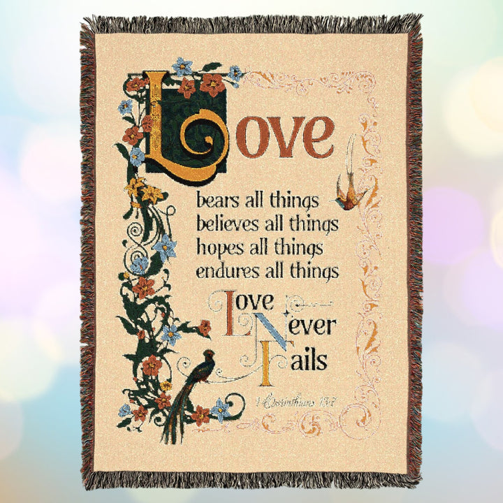 Woven Blanket - Love Never Fails