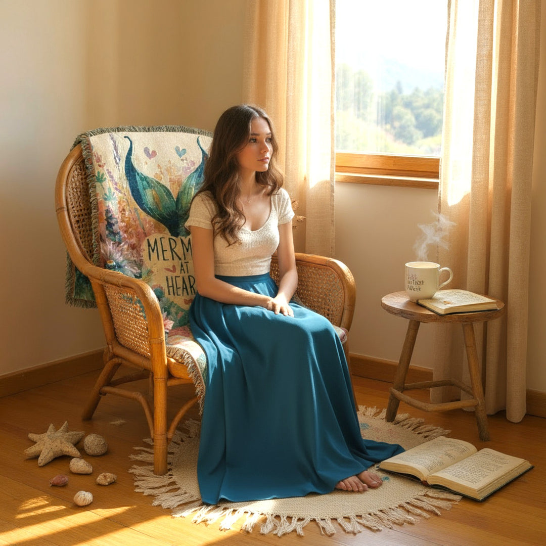 Woven Blanket - Mermaid At Heart