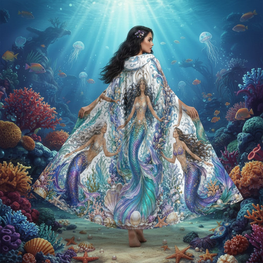 Mermaid Unisex Hooded Cloak