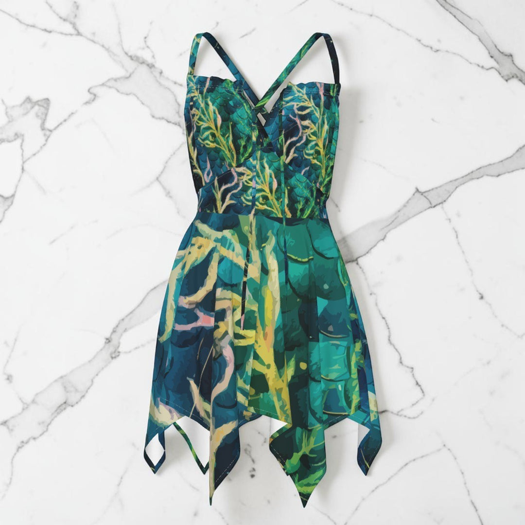Mermaid Green Women’s Sleeveless Slip Dress