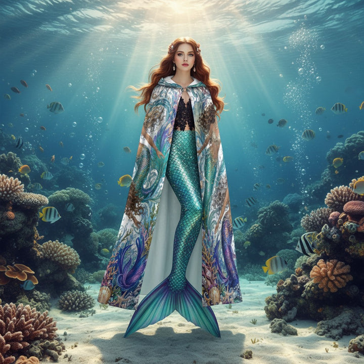 Mermaid Unisex Hooded Cloak