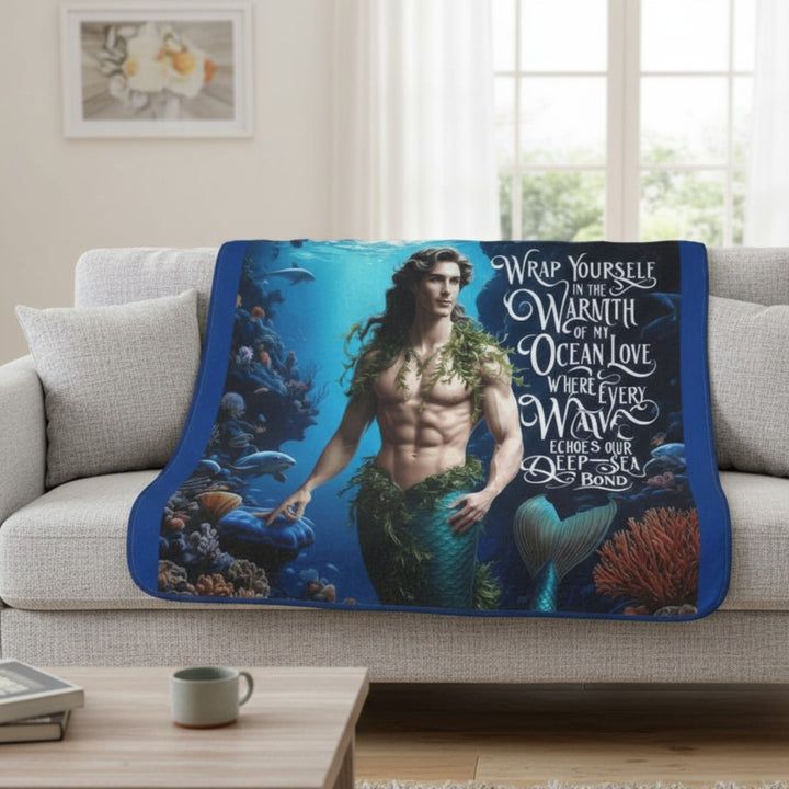 Fleece Sherpa Blanket - Merman Warmth