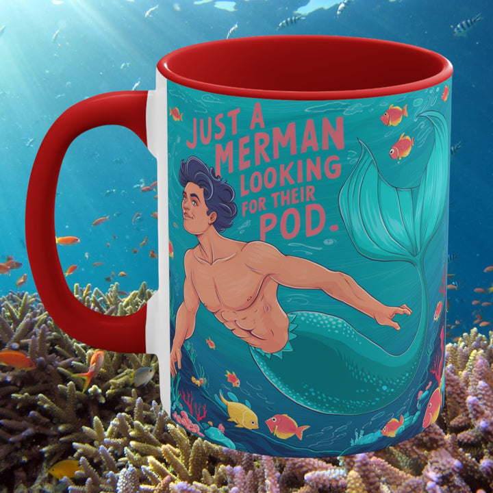 Accent Mugs - Merman Looking For His Pod