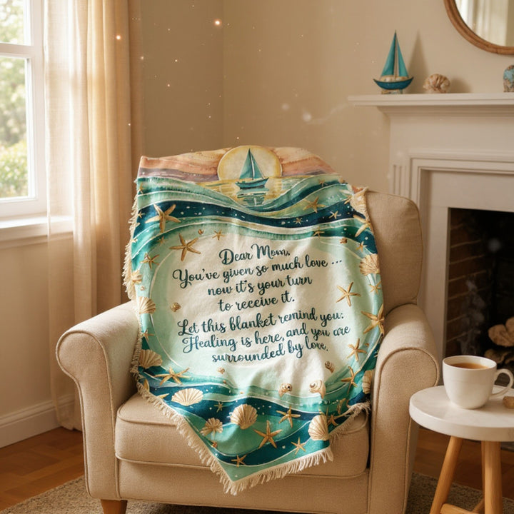 Mother's Day Velveteen Plush Blanket - Comforting Love & Healing Message