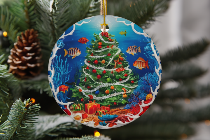 Ceramic Ornament - Ocean Christmas Tree