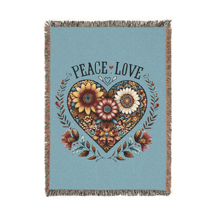 Woven Blanket - Peace and Love