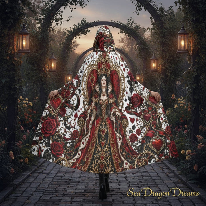 Queen Of Hearts Hooded Cloak