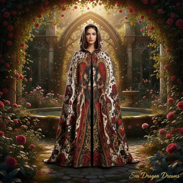 Queen Of Hearts Hooded Cloak