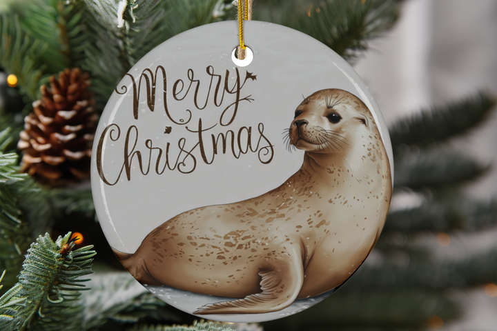 Ceramic Ornament - Merry Christmas Seal