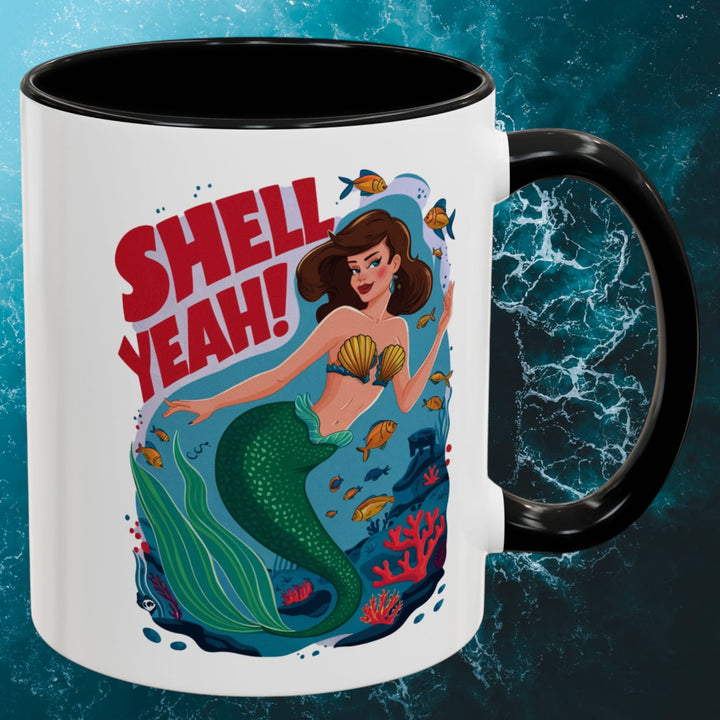 Shell Yeah Accent Coffee Mug – 11oz & 15oz Gift
