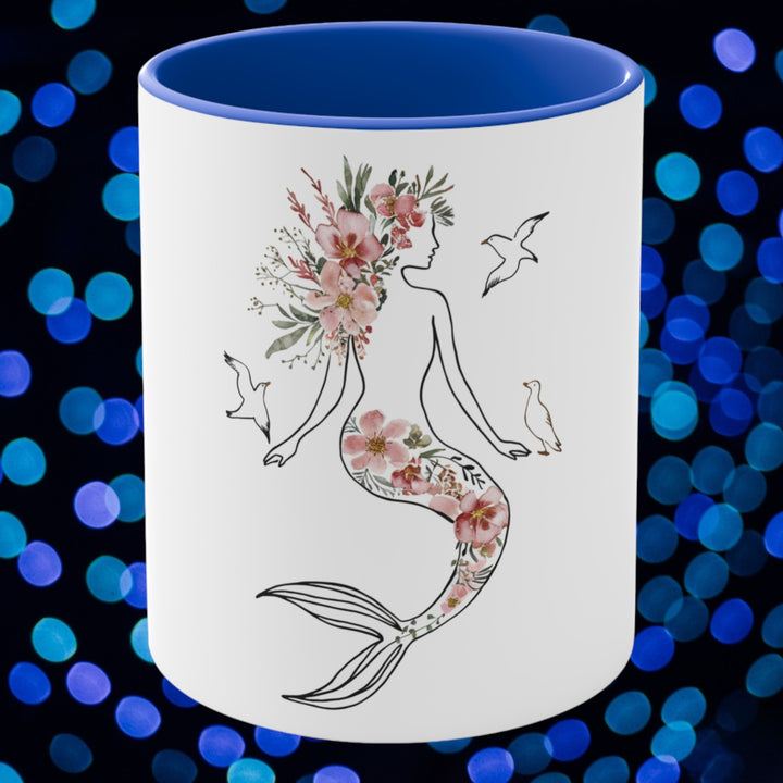 Mermaid Silhouette 11oz Accent Mug – Ocean Gift Cup