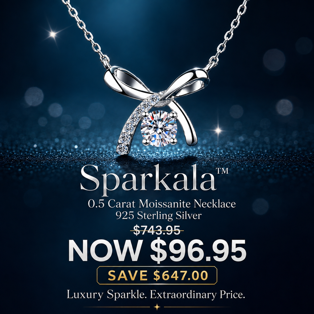 Sparkala™ 0.5 Carat Moissanite Necklace – 925 Sterling Silver