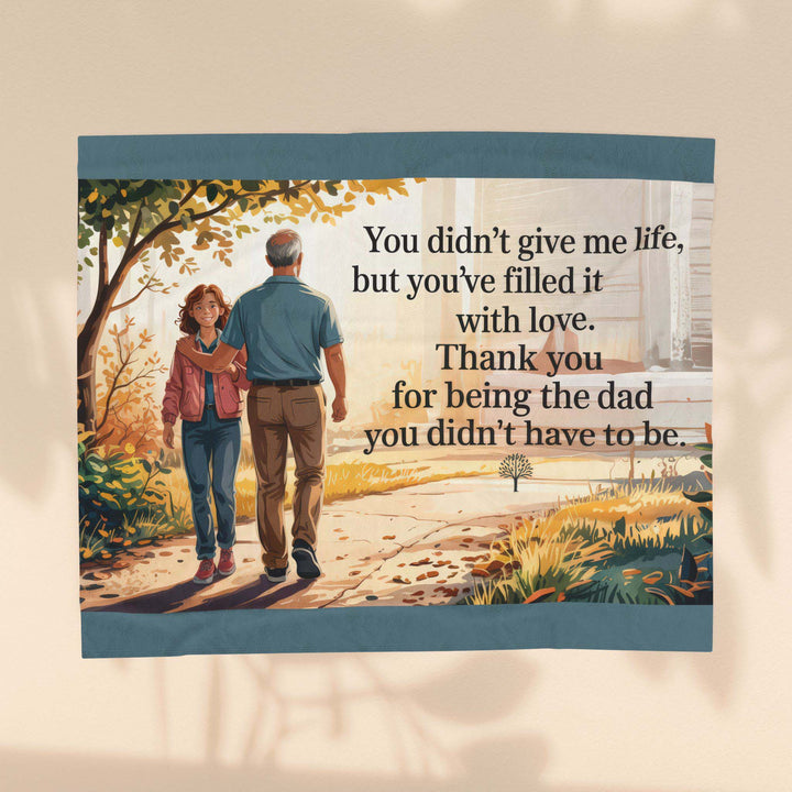 Grateful Heart Velveteen Plush Blanket - Cozy Gift for Dad