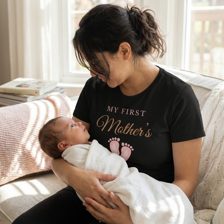 My First Mother's Day Organic T-Shirt - Baby Announcement Tee