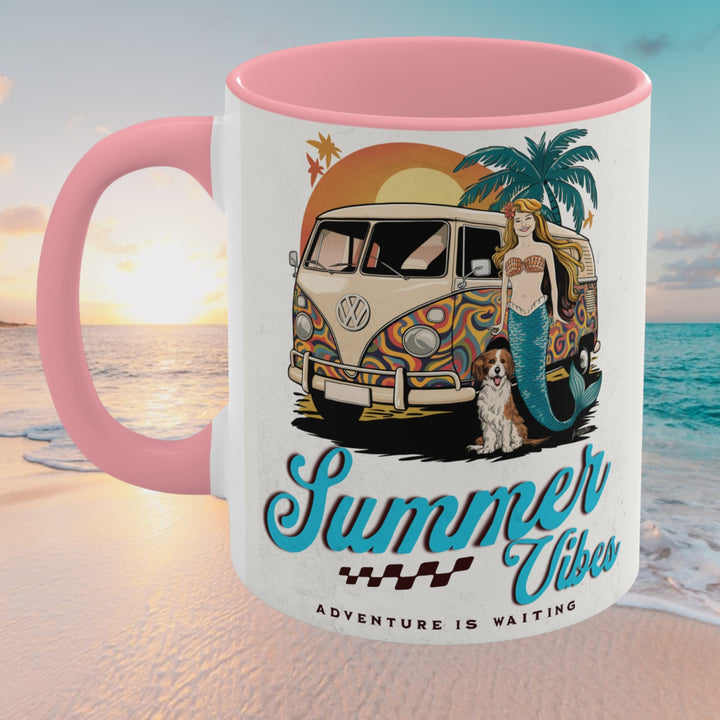 Summer Vibes Accent Mug – Colorful Beach Gift