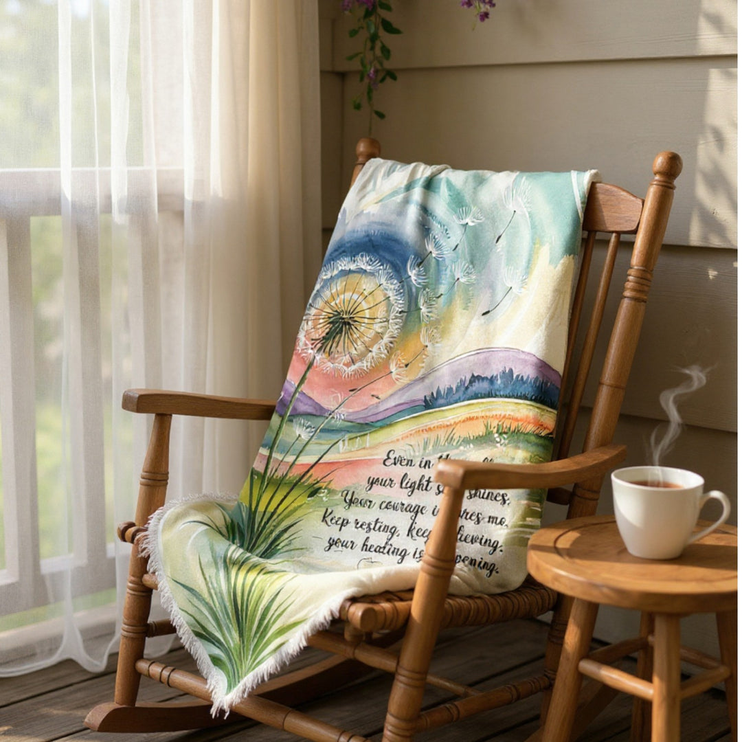 Courage in the Valley - Velveteen Plush Blanket – Your Healing is Happening