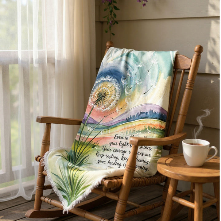 Courage in the Valley - Velveteen Plush Blanket – Your Healing is Happening