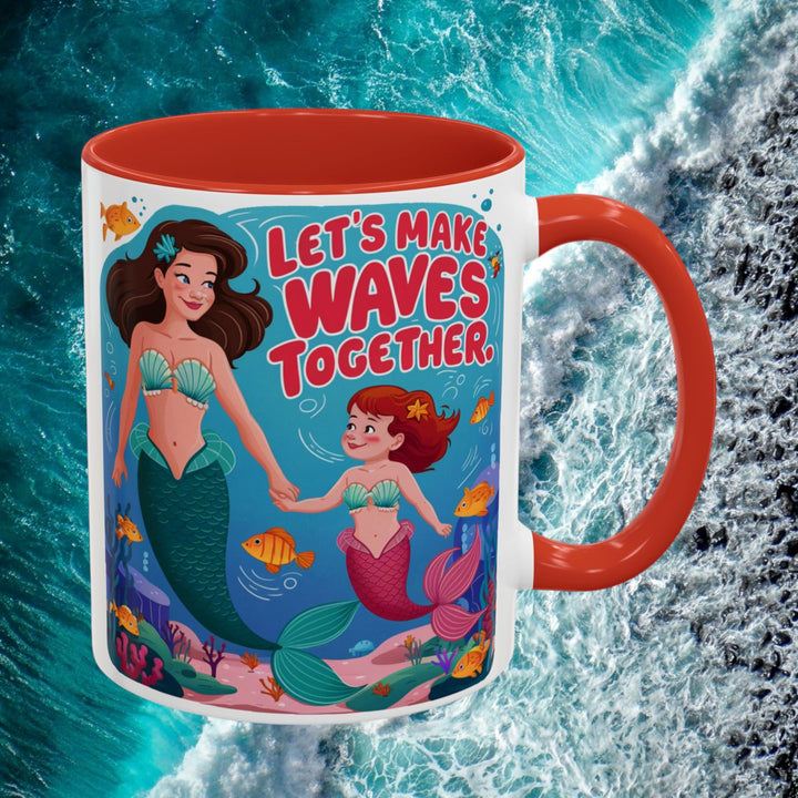 Accent Coffee Mug - Let's Make Waves Together