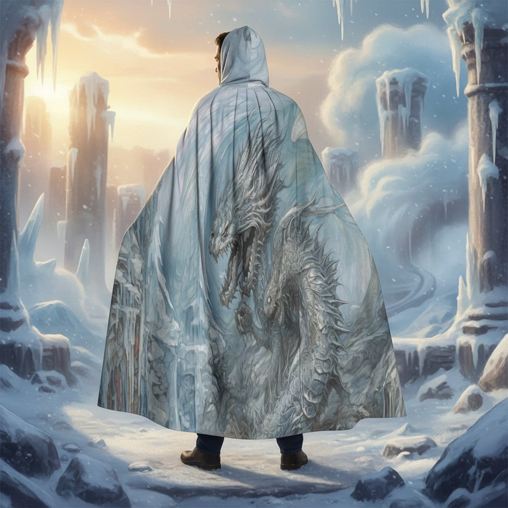 Dragon Shadows Unisex Hooded Cloak – Microfiber