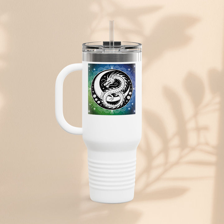 Galaxy Dragon Insulated Travel Mug - 40oz Eco-Friendly Water Bottle, Perfect for Camping, Road Trips, Gifts for Him/Her, Motivational Cup
