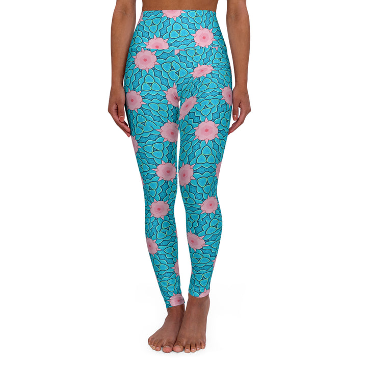 High Waisted Yoga Leggings - Blossom Breeze