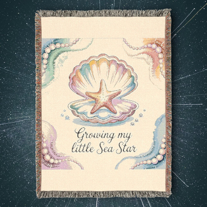 Sea Star Woven Blanket | Cozy Ocean-Themed Baby Gift