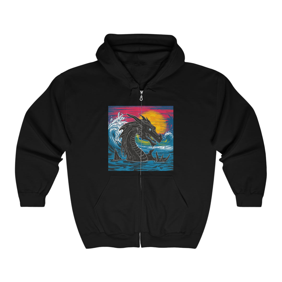 Unisex Heavy Blend™ Full Zip Hooded Sweatshirt - Conquering Dragon