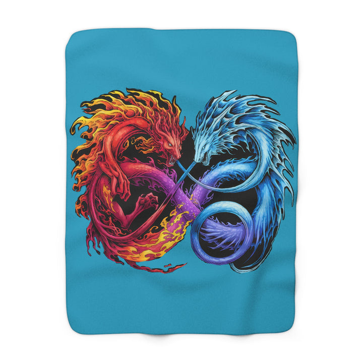Dragons Infinity Sherpa Fleece Blanket – Cozy Throw for Fantasy Lovers, Unique Home Décor & Warm Gift Idea