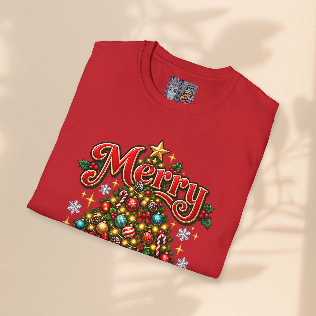 Merry & Bright Christmas T-Shirt – Festive Holiday Graphic Tee