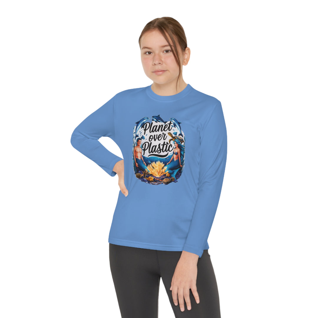 Youth Long Sleeve Competitor Tee - Planet Over Plastic