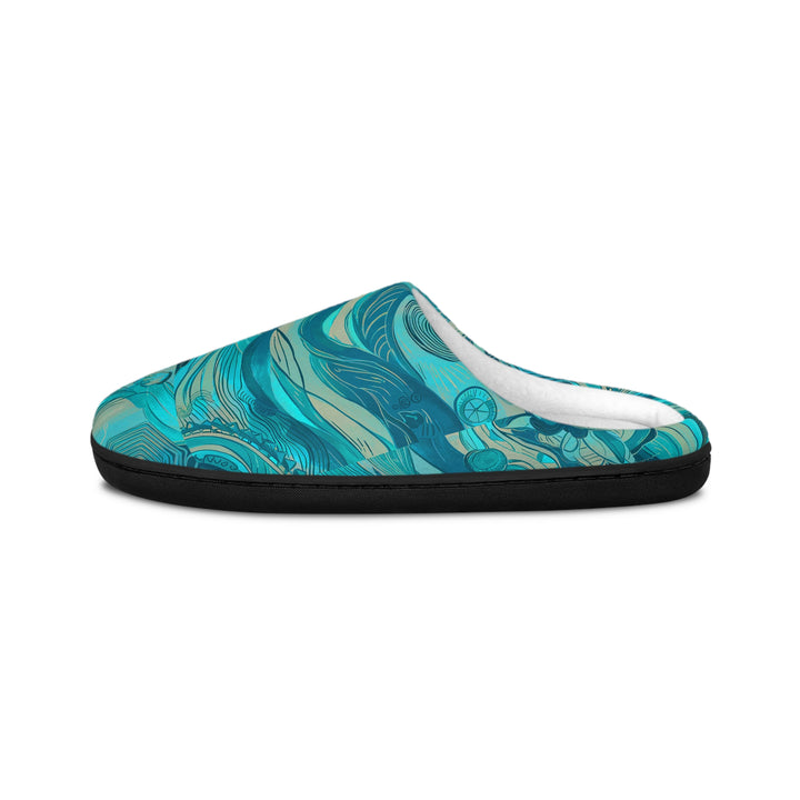 Women's Indoor Slippers - Teal Wave