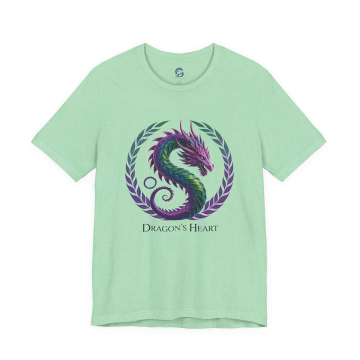 Mythical Dragon's Heart Unisex Tee, Fantasy Shirt, Gift for Gamers, Unique Dragon Design, Casual Wear, Dragon Lover's Apparel