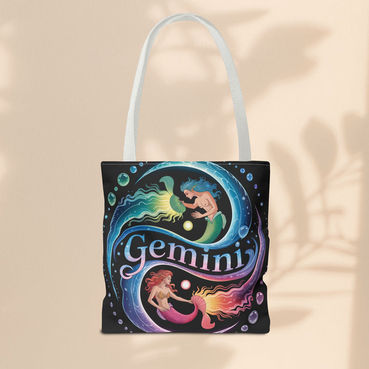 Gemini Zodiac Tote Bag - Colorful Astrology Bag, Gift for Astrology Lovers, AOP Tote for Geminis, Horoscope Design, Birthday Gift