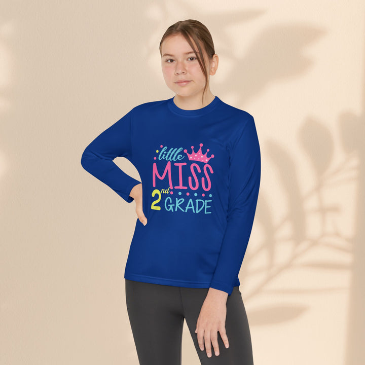 Youth Long Sleeve Birthday Tee, Kids' Birthday Shirt, Little Miss 2nd Grade Top, Tween Long Sleeve Shirt, Fun Celebration Apparel