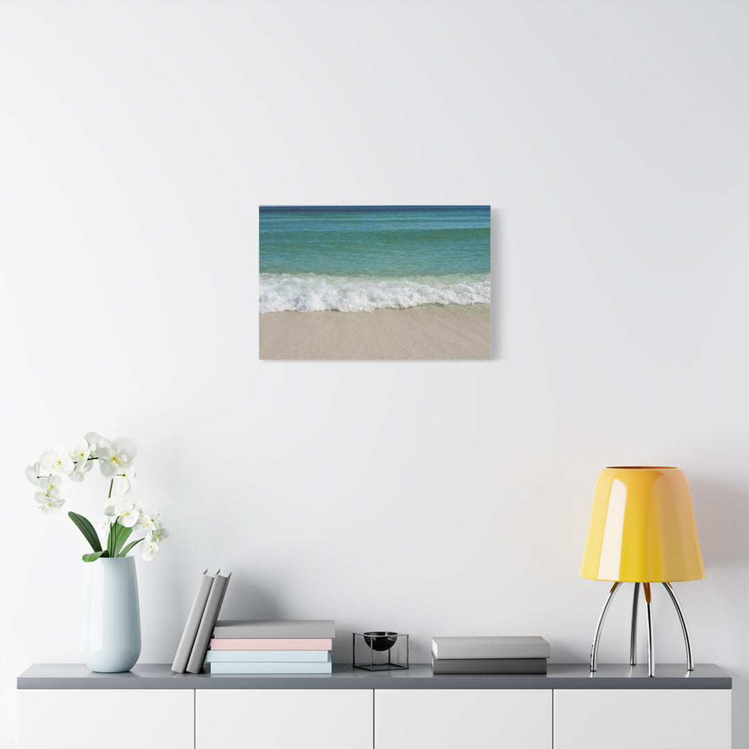 Beach Waves Matte Canvas Print – 1.25-Inch Stretched Seascape