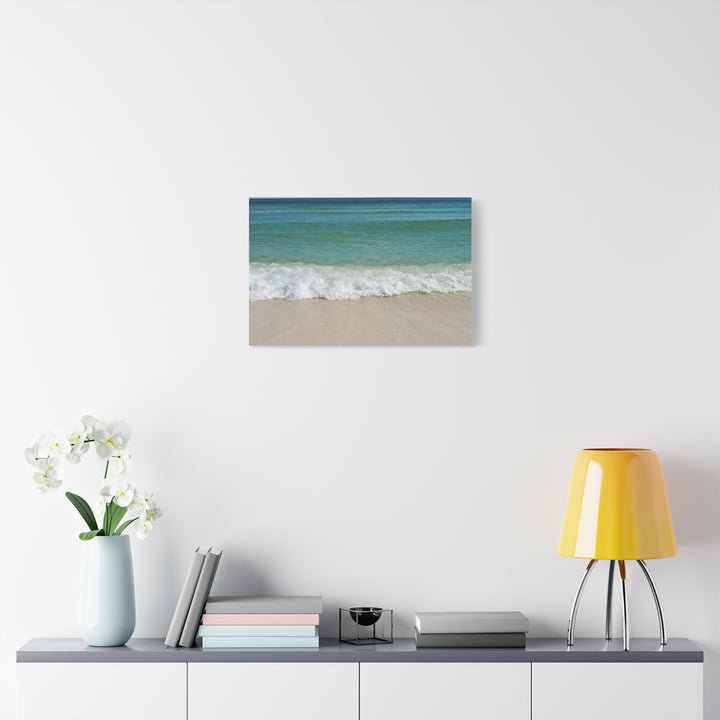 Beach Waves Matte Canvas Print – 1.25-Inch Stretched Seascape