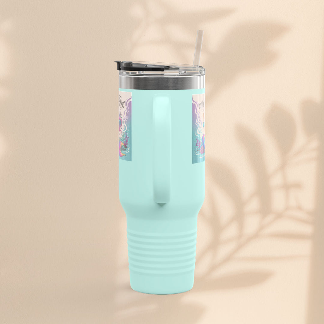 Magical Mermaid Fuel Insulated Travel Mug | 40oz Fantasy Drinkware for Beach Lovers, Gifts for Her