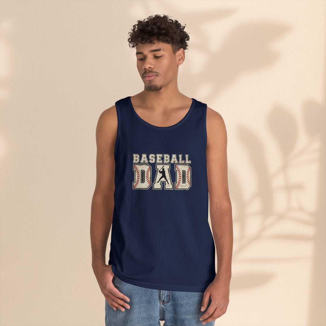 Baseball Dad Unisex Heavy Cotton Tank Top - Perfect for Summer BBQs and Game Days